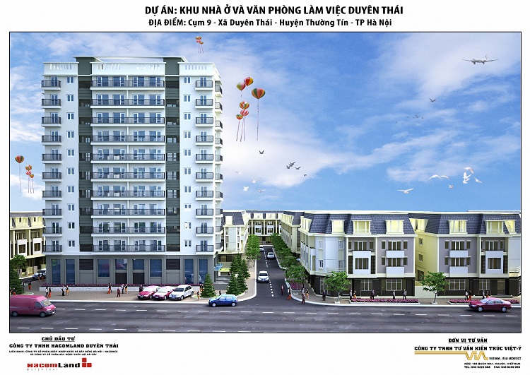 Phối cảnh nhà ở và làm việc Duyên Thái